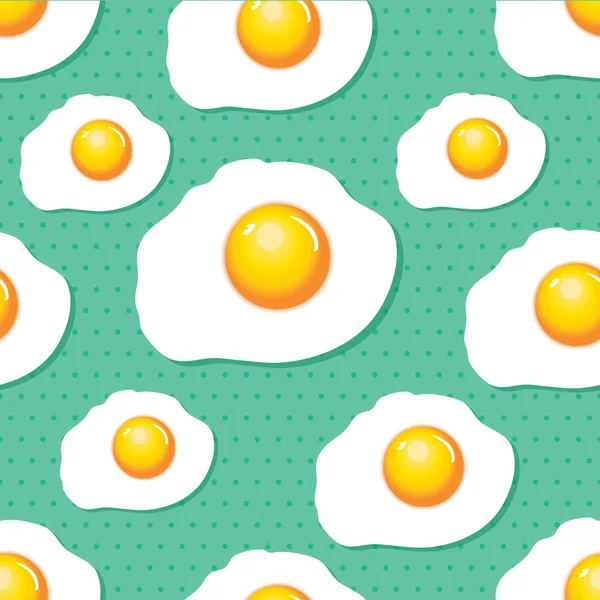 Pattern of fried eggs — Stock Vector