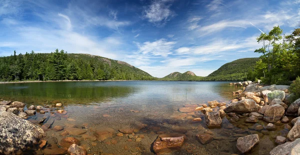 Panorama des jordanischen teiches, acadia national par — Stockfoto