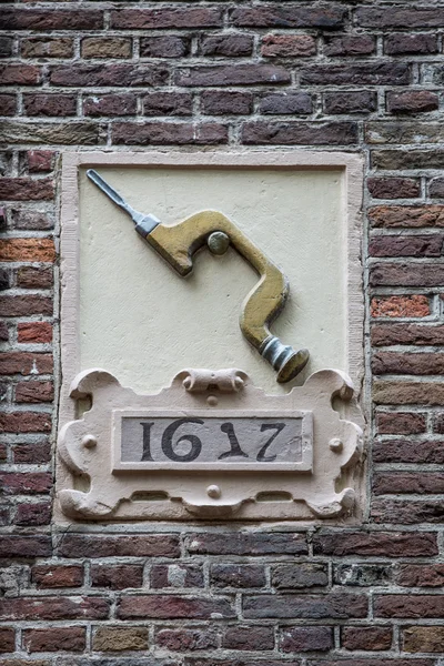 Amsterdam Gable Stone — Zdjęcie stockowe