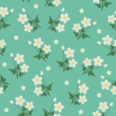 bahar çiçekleri seamless modeli