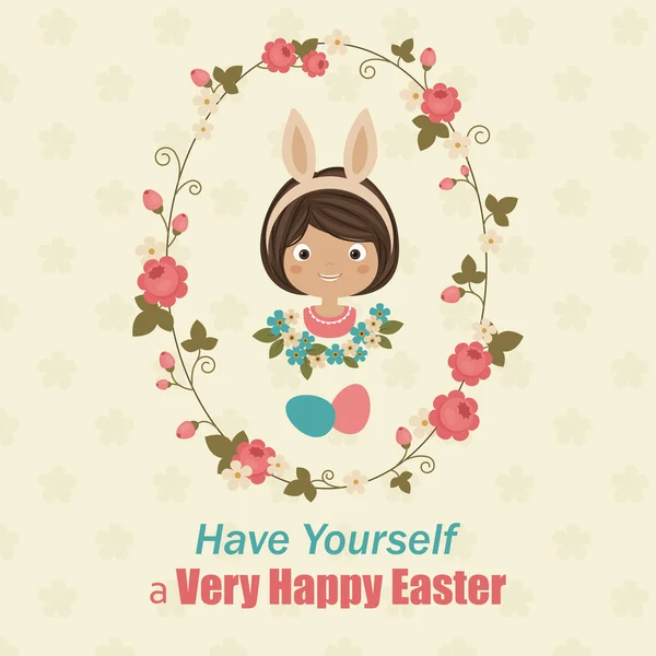 Easter day greeting card — Stock Vector