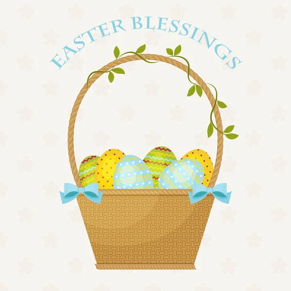 Easter Blessings greeting card — Stock Vector