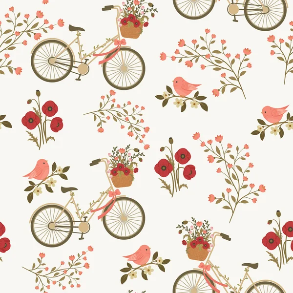 Spring floral seamless pattern — Stock Vector