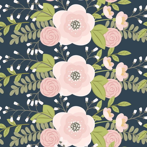 Motif floral vectoriel sans couture. — Image vectorielle