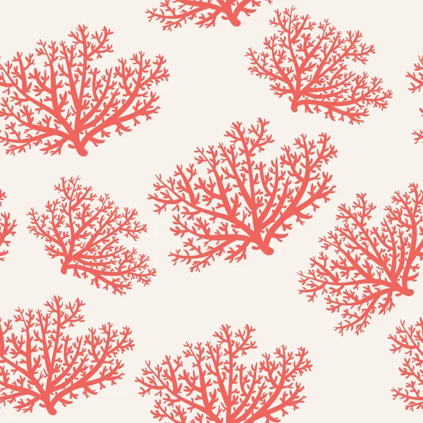 Koraller seamless mönster — Stock vektor