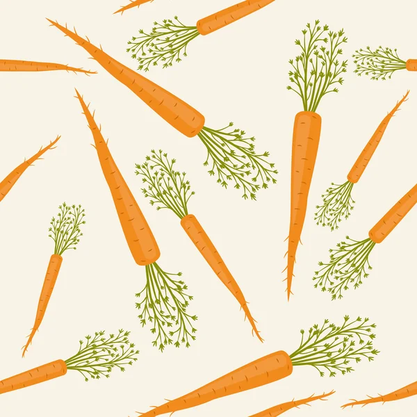 Zanahorias patrón sin costura — Vector de stock