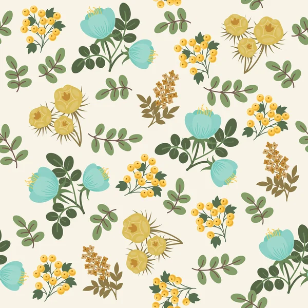 Fondo de pantalla sin costura floral — Vector de stock