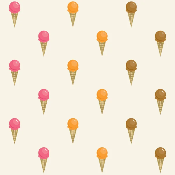 Παγωτό χωρίς ραφή μοτίβο — Διανυσματικό Αρχείο