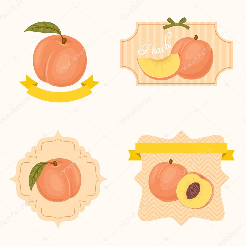 Peach Labels And s Stock Vector Image By C Natalie Art