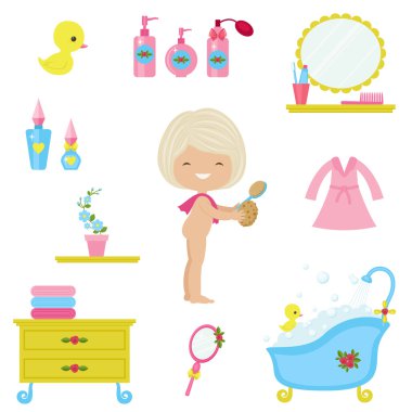 Banyo zamanı Icons set