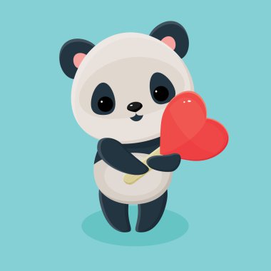 Panda holding lolipop