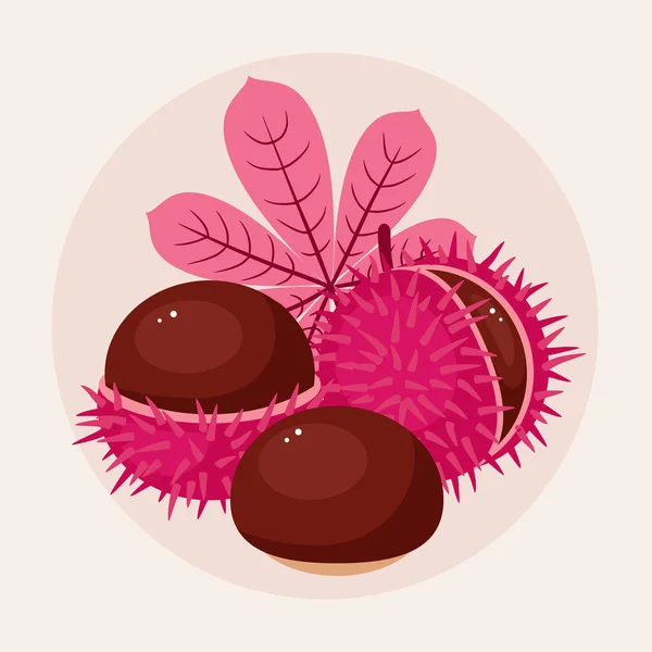 Illustrazione vettoriale castagne — Vettoriale Stock