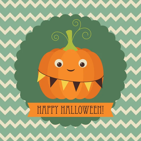 Tarjeta de felicitación feliz Halloween — Vector de stock