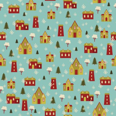 Karlı Köyü retro seamless modeli 2