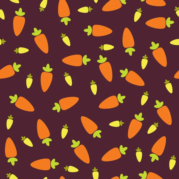 Seamless bright pattern with carrots — Stock Vector