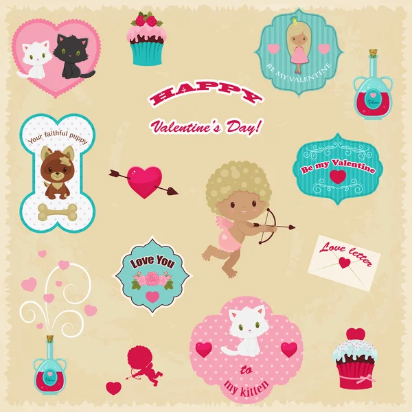 Beautiful collection of Valentine's Day vector icons — Stock Vector