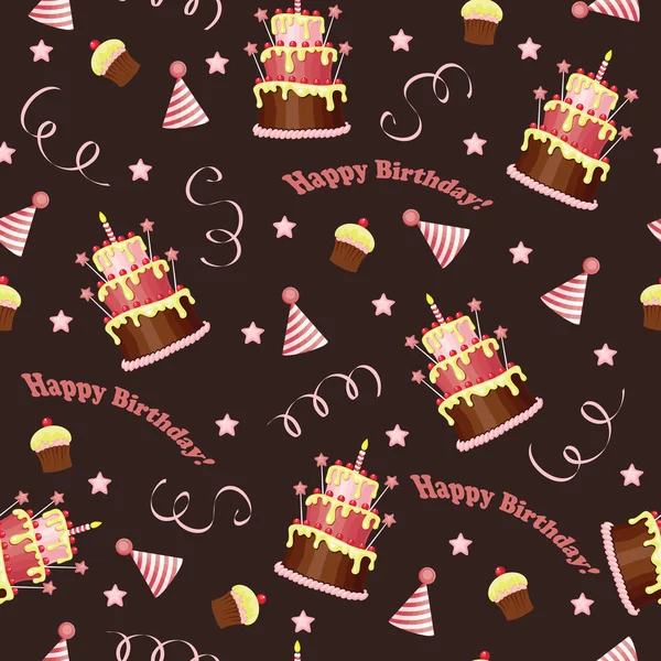 Seamless birthday pattern — Stock Vector