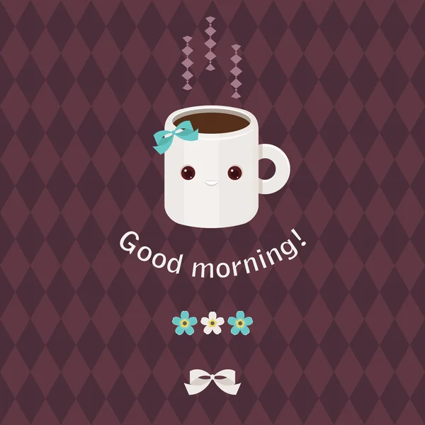 Good morning beautiful greeting card — Stock Vector