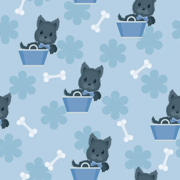 Scotch terrier motif sans couture — Image vectorielle