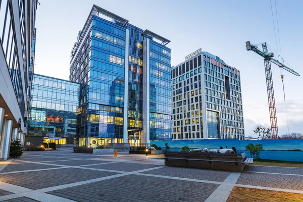 Olivia iş merkezi Gdansk mimarisini modern binalar.