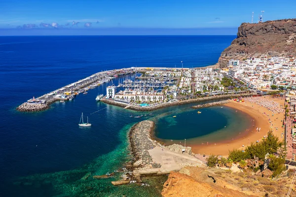 Puerto de Mogan na costa de Gran Canaria — Fotografia de Stock