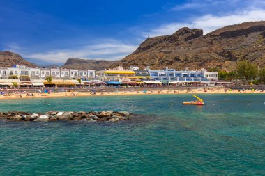 Yatlar, liman, Puerto de Mogan, Gran Canaria üzerinde bir küçük balıkçı limanı