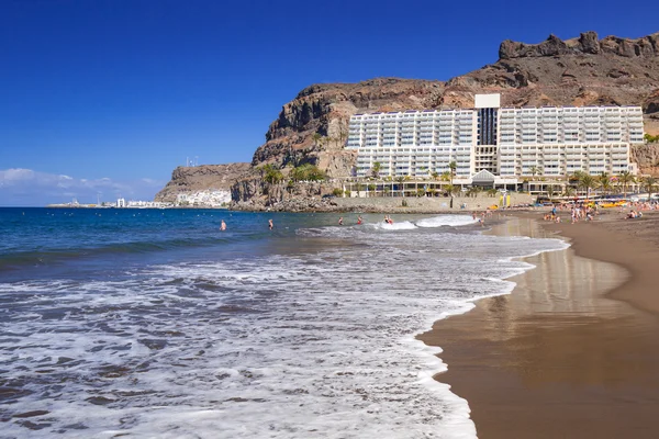 Praia atlântica da ilha de Gran Canaria em Taurito — Fotografia de Stock