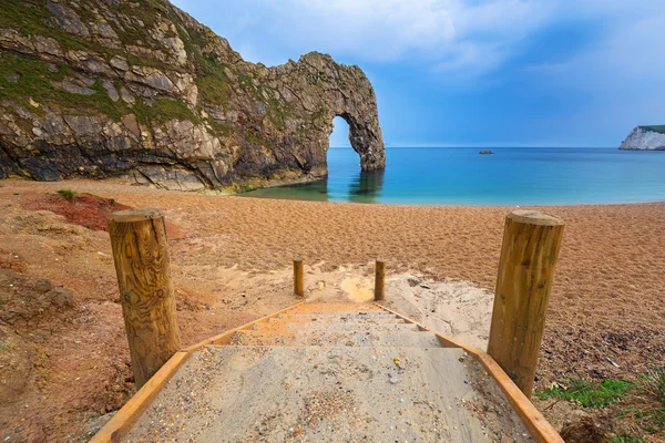 Durdle Porta na praia na Costa Jurássica — Fotografia de Stock