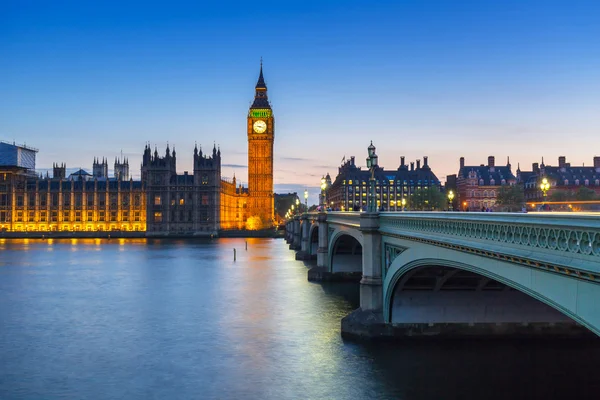 Big Ben i most westminsterski w Londynie — Zdjęcie stockowe