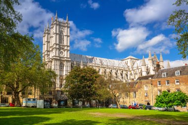 Architecture of the Westminster Abbey in London, UK clipart