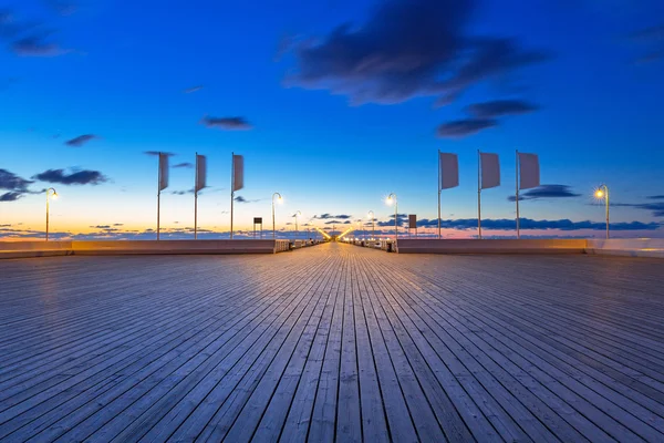 Molo (pier) in Sopot at Baltic sea — Stock Photo, Image