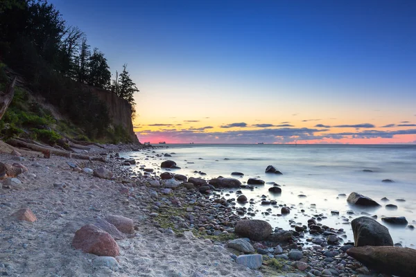 Baltic sea and Cliff of Orlowo at sunrise — Stock Photo, Image