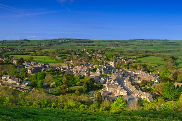 Arquitetura da vila do Castelo de Corfe em County Dorset — Fotografia de Stock