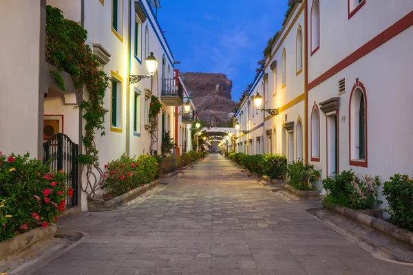 Architektura Puerto de Mogan v noci, Gran Canaria — Stock fotografie