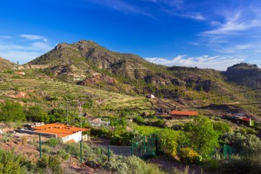 Dağlar ve vadiler Gran Canaria ada