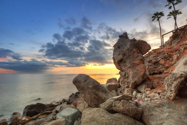 グラン カナリア島で大西洋に沈む夕日 — ストック写真