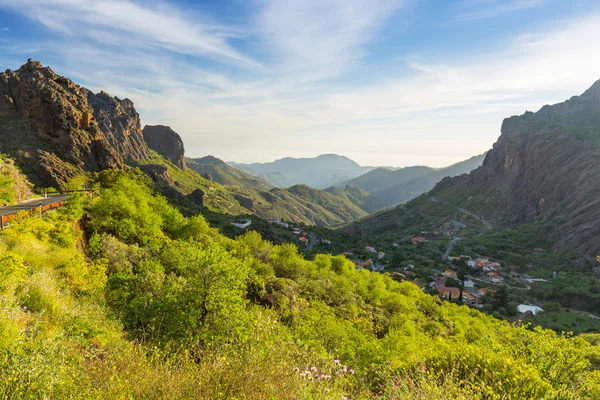 大加那利岛岛的峻岭和山谷 — 图库照片