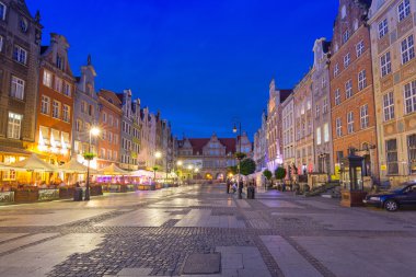 Mimarisi, Gdansk uzun Lane geceleri, Polonya