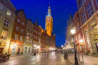 Mimarisi, Gdansk uzun Lane geceleri, Polonya
