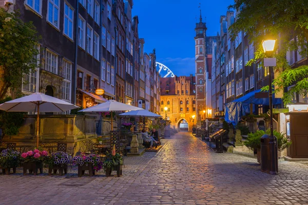 Prachtige architectuur van Mariacka street in Gdansk, Polen — Stockfoto