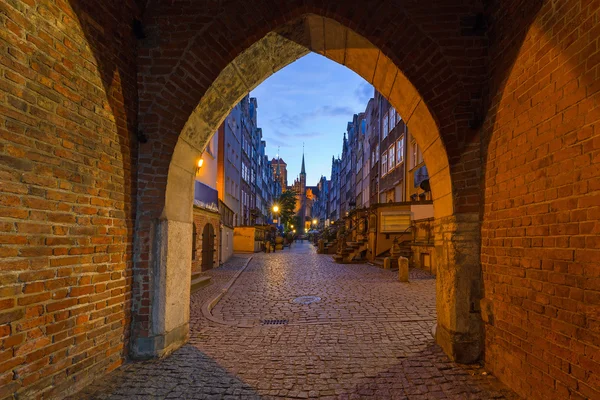 Gate to the St. Mary street in Gdansk — Stock Photo, Image