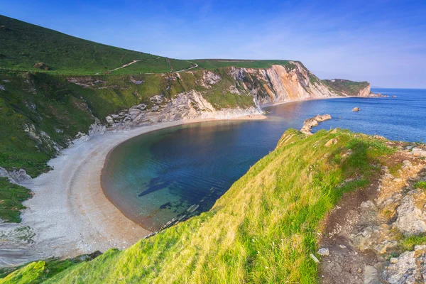 Bela praia na Costa Jurássica de Dorset — Fotografia de Stock