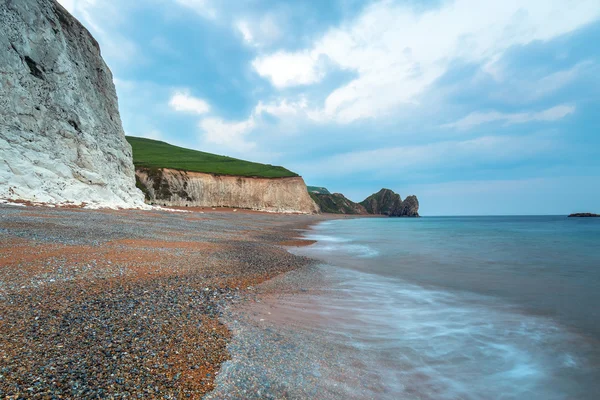 Hermosa playa en la costa jurásica de Dorset —  Fotos de Stock