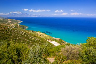 Zakynthos adasının güzel sahil şeridi