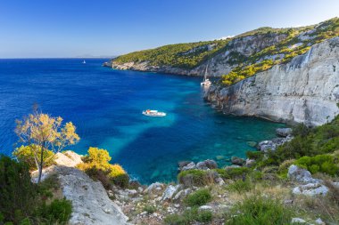 Zakynthos adasının güzel sahil şeridi