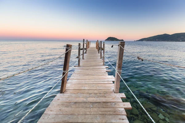 Sunset at Ionian sea on Zakhynthos island — Stock Photo, Image