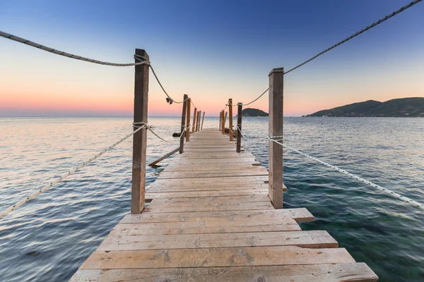 Sunset at Ionian sea on Zakhynthos island — Stock Photo, Image