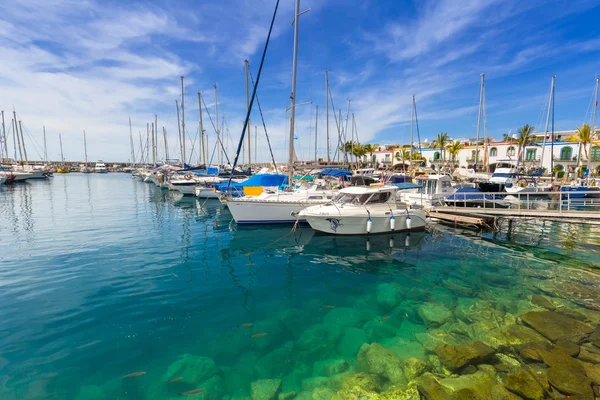 Přístav Puerto de Mogan, malý přístav na ostrově Gran Canaria — Stock fotografie