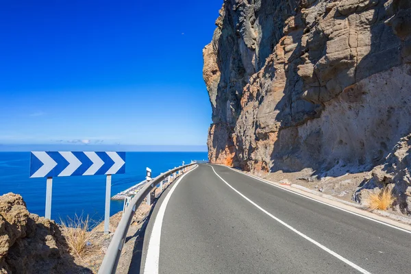 Pobřežní silnice na ostrově Gran Canaria — Stock fotografie