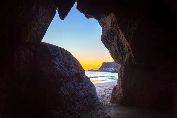 Puesta de sol sobre el océano Atlántico en la isla de Gran Canaria —  Fotos de Stock